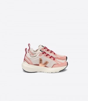 Veja Canary Elastic Laces Alveomesh Patike Dječje Bež Bordo | CG89-0519K3