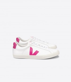 Veja Esplar Leather Patike Ženske Bijele Roze | ZX98-7018A2