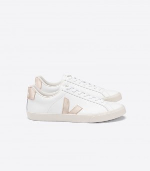 Veja Esplar Leather Patike Ženske Bijele Zlatne | XL97-4517V9
