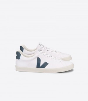 Veja Esplar Se Canvas Patike Ženske Bijele Tamno Zelene | RE91-8201R9