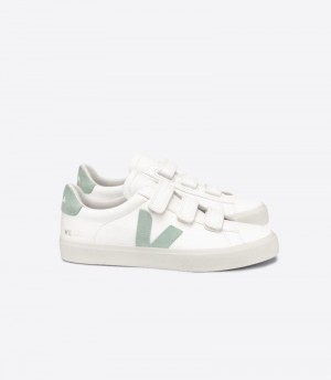 Veja Recife Chromefree Leather Patike Muške Bijele Svijetlo Zelene | AB01-3761G8