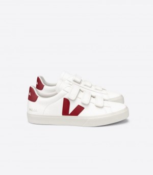 Veja Recife Chromefree Leather Patike Ženske Bijele Bordo | WV82-0392C9