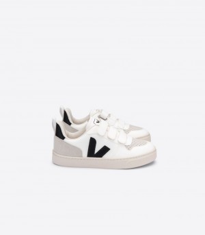 Veja V-10 CWL Patike Dječje Bijele Crne | KE08-8358N6