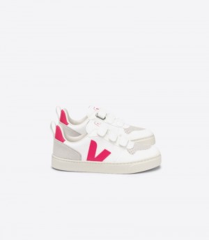 Veja V-10 CWL Patike Dječje Bijele Roze | QE58-3768V1