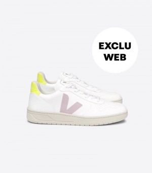 Veja V-10 CWL Patike Ženske Bijele Ljubičaste | LD48-6928C2