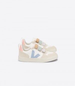Veja V-10 Chromefree Patike Dječje Bijele Plave | PV30-1810V5