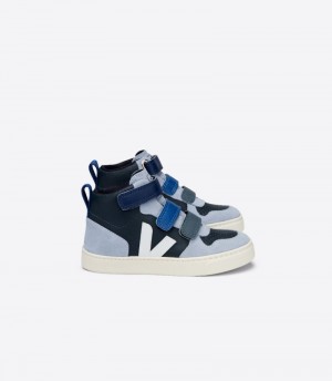 Veja V-10 Mid Chromefree Leather Patike Dječje Tamnoplave Plave | TR78-5858K4