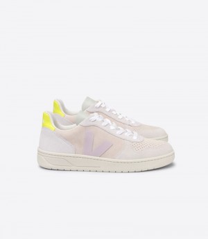 Veja V-10 Suede Patike Ženske Bež Ljubičaste | RL52-7872Q5