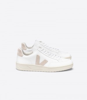 Veja V-12 Leather Patike Muške Bijele Bež | IJ26-3816O2