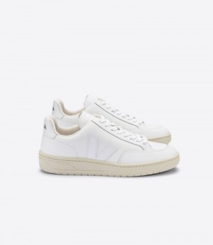 Veja V-12 Leather Patike Muške Bijele | LE17-2397H6