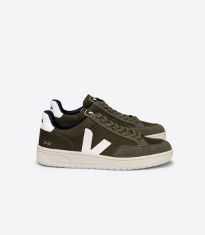 Veja V-12 Vegan B-Mesh Patike Muške Maslinasto Zelene Bijele | IV27-2897N5