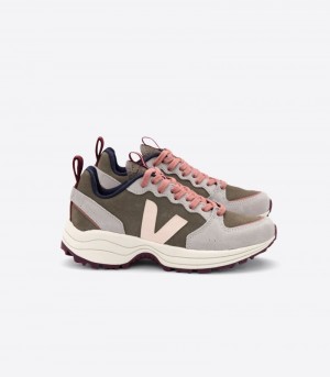 Veja Venturi Suede Patike Ženske Maslinasto Zelene Sive Roze | DI92-0462L4