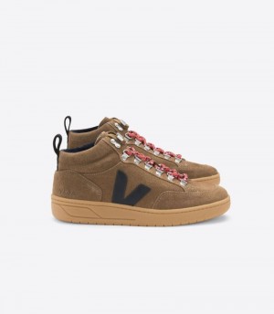 Veja Vstore Roraima Suede Patike Ženske Smeđe Crne Crvene | WI93-9673X0