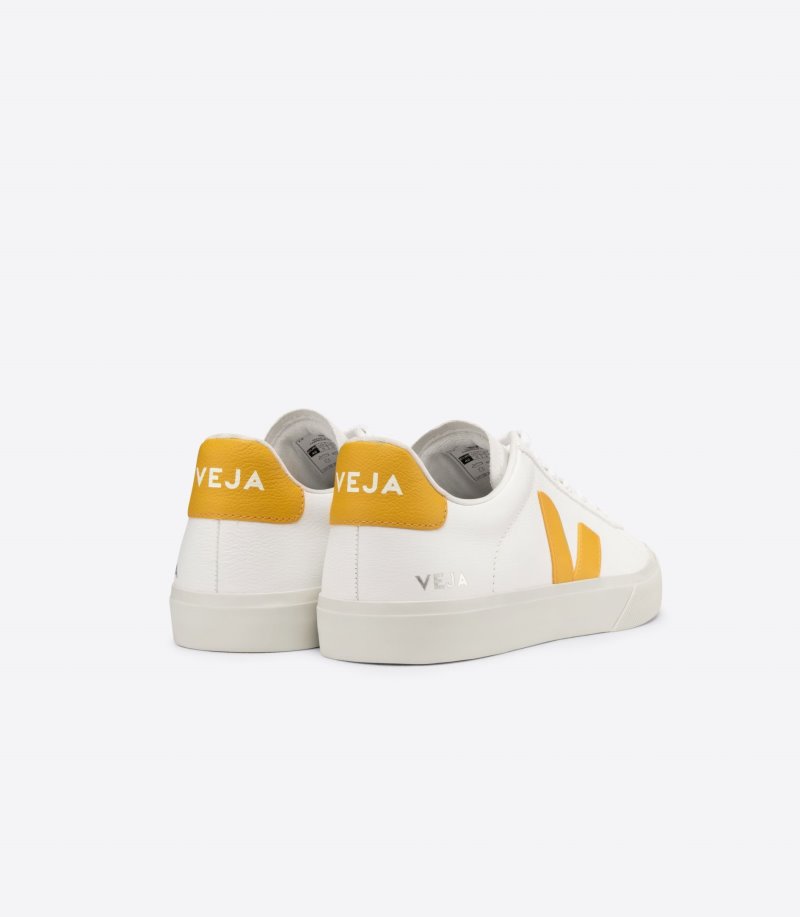Veja Campo Chromefree Leather Patike Muške Bijele Žute | UM66-3956X2