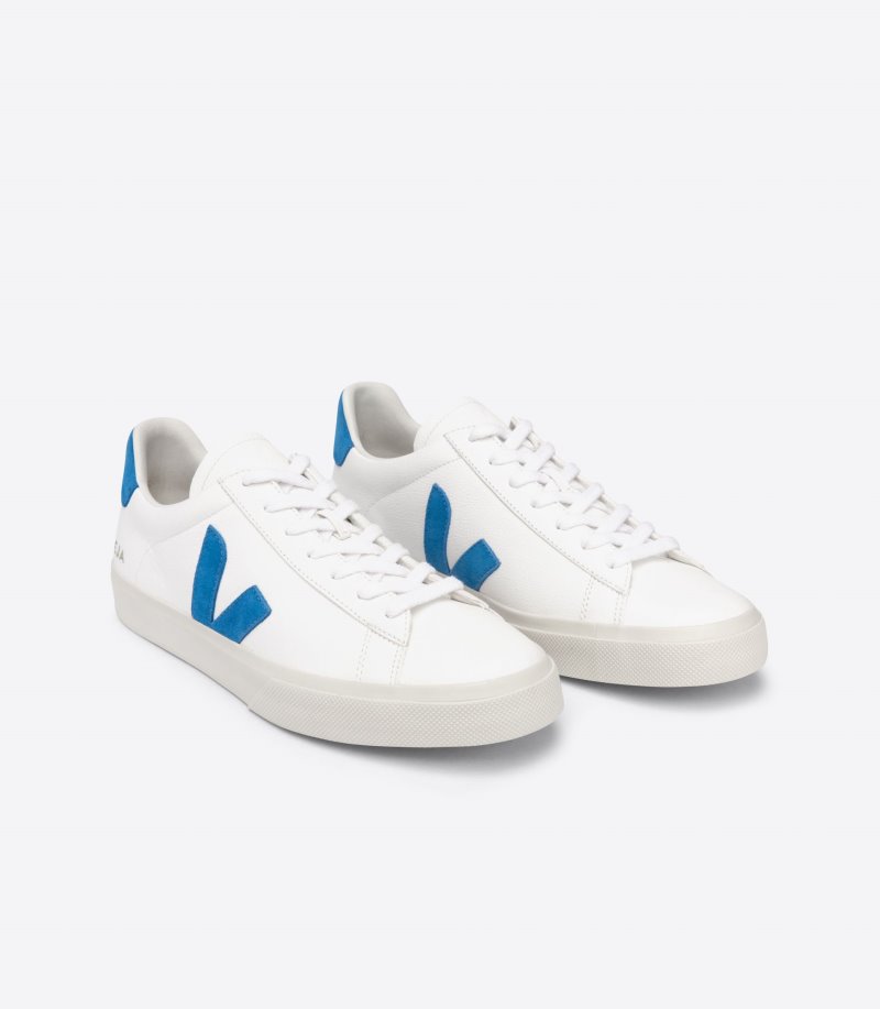 Veja Campo Chromefree Leather Patike Muške Bijele Plave | QH71-3651W4