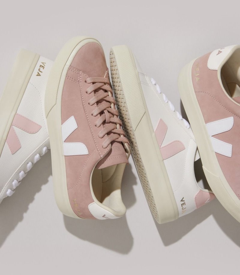 Veja Campo Chromefree Patike Ženske Bijele Roze | PP21-2491F8