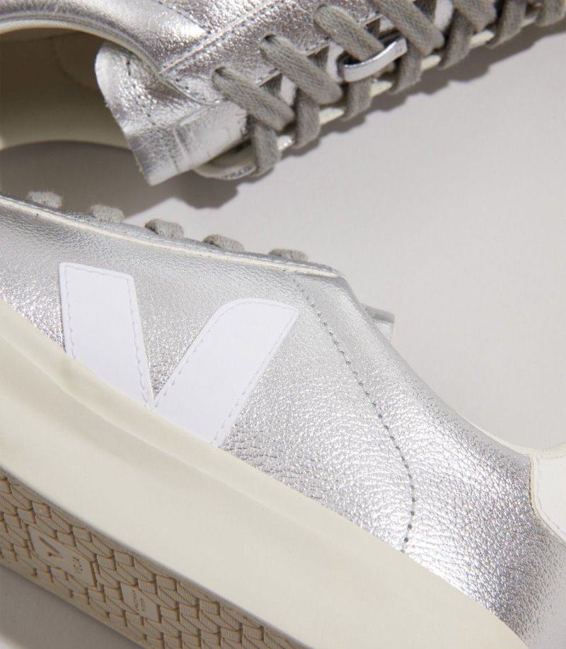 Veja Campo Chromefree Patike Ženske Srebrne Bijele | JF61-5481K3