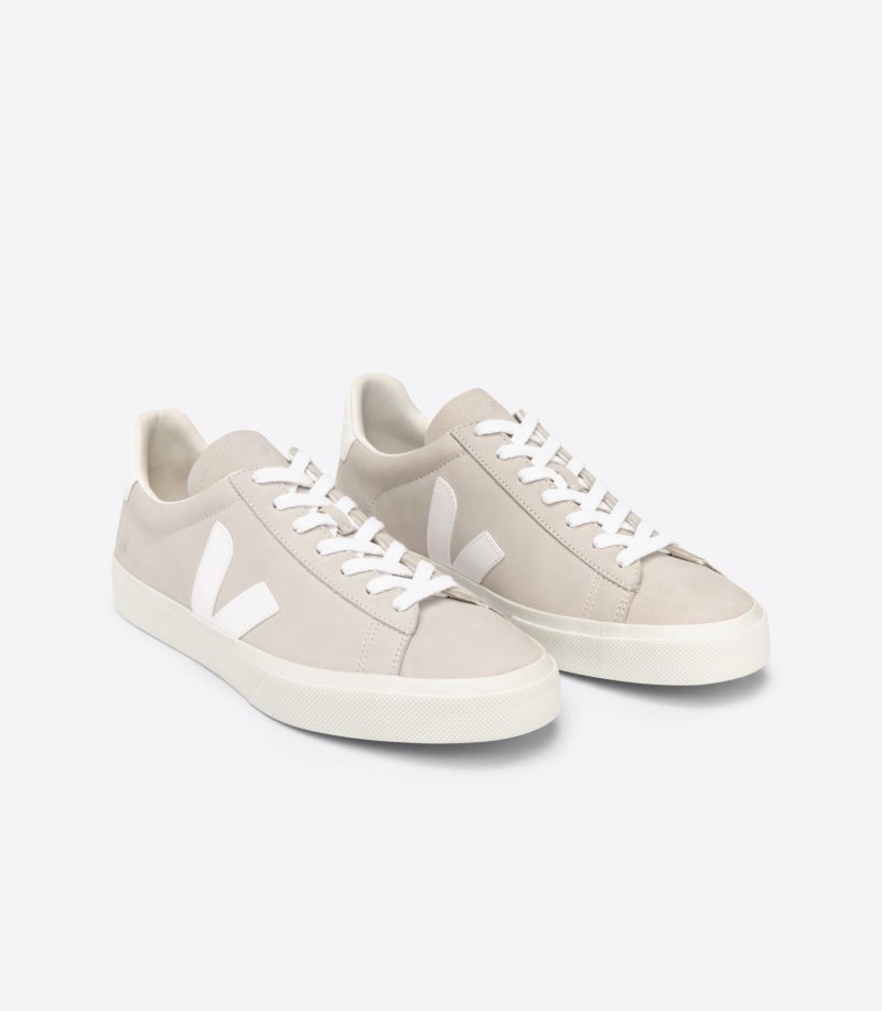 Veja Campo Nubuck Patike Muške Bež Bijele | ZL49-2099H7