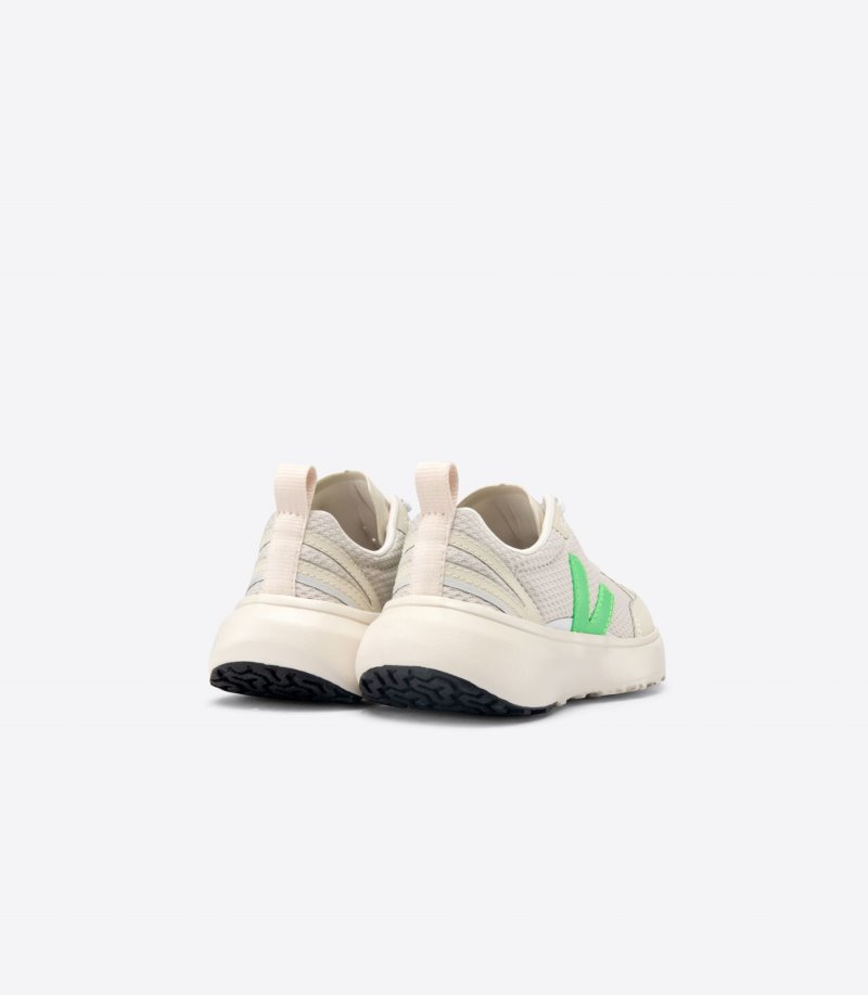 Veja Canary Elastic Lace Patike Dječje Bež Zelene | UE15-3485P1