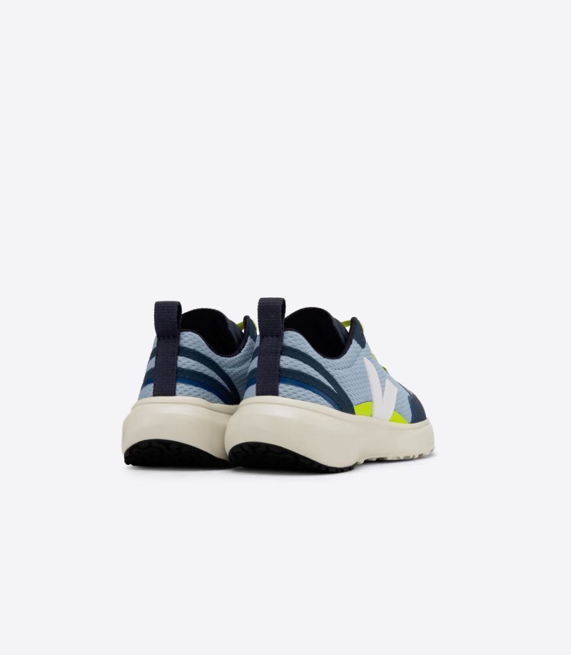 Veja Canary Elastic Laces Alveomesh Patike Dječje Plave Žute Bijele | FL99-9799N4