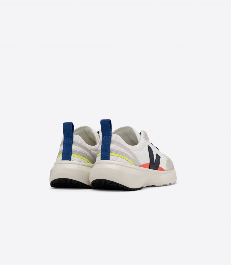 Veja Canary Elastic Laces Alveomesh Patike Dječje Bijele Tamnoplave | AK74-5324Y7