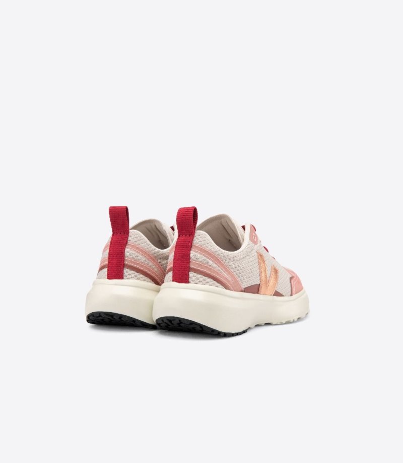 Veja Canary Elastic Laces Alveomesh Patike Dječje Bež Bordo | CG89-0519K3