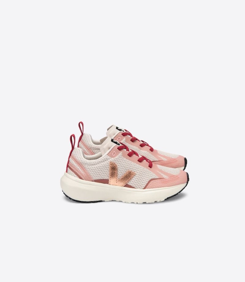 Veja Canary Elastic Laces Alveomesh Patike Dječje Bež Bordo | CG89-0519K3