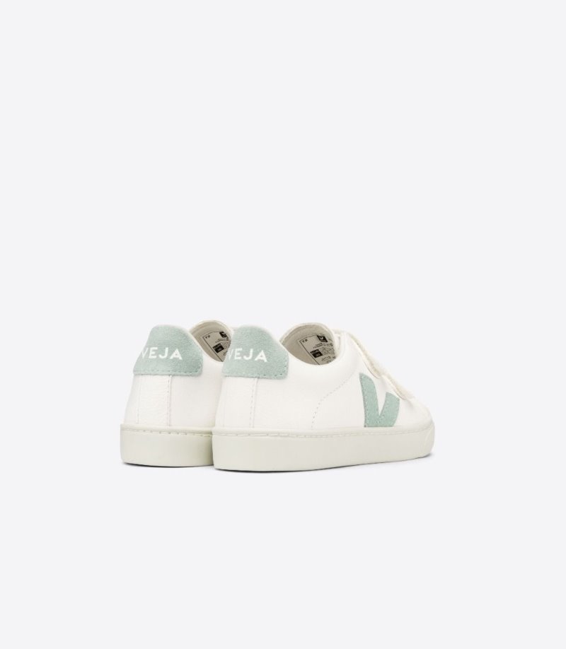 Veja Esplar Chromefree Leather Patike Dječje Bijele Svijetlo Zelene | TR31-2391G3