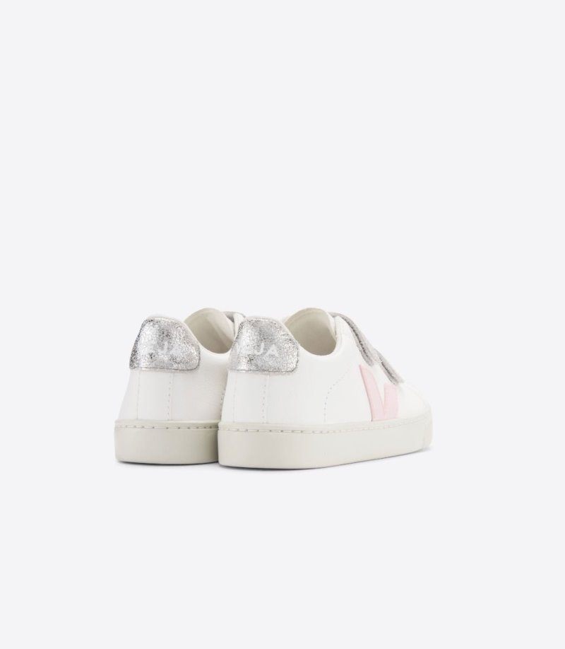 Veja Esplar Chromefree Patike Dječje Bijele Srebrne Roze | QE68-2628E0
