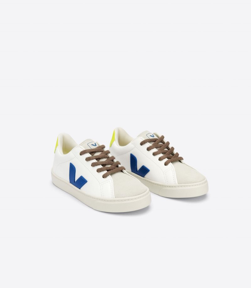 Veja Esplar Laces Chromefree Patike Dječje Bijele Plave Žute | DK94-2254J5