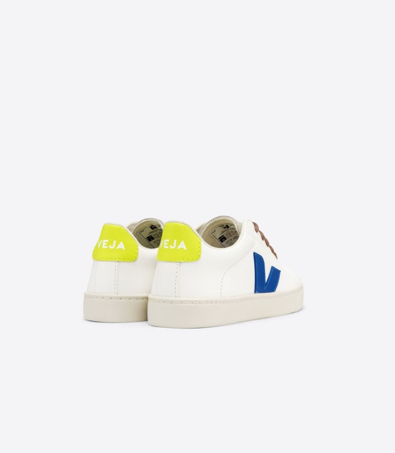 Veja Esplar Laces Chromefree Patike Dječje Bijele Plave Žute | DK94-2254J5