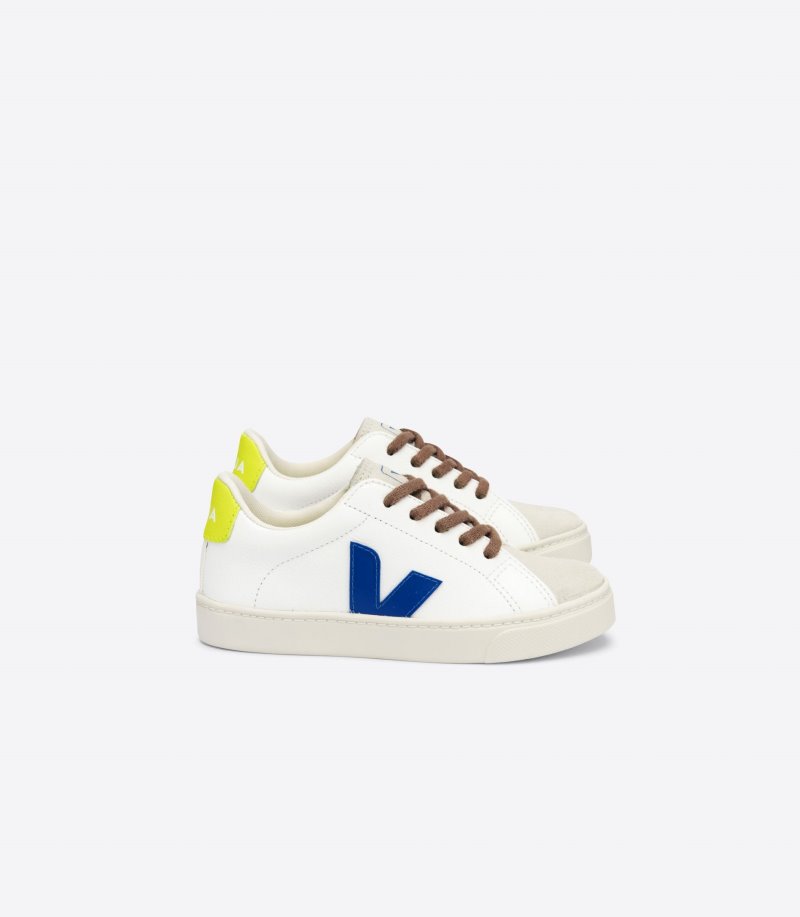 Veja Esplar Laces Chromefree Patike Dječje Bijele Plave Žute | DK94-2254J5