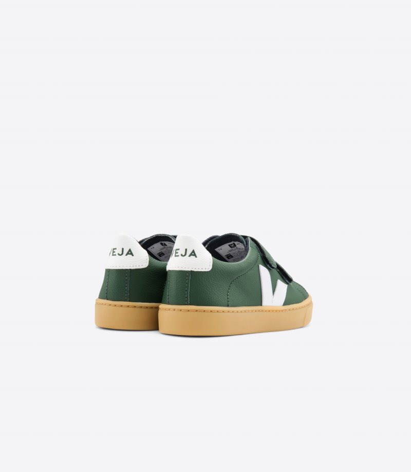 Veja Esplar Leather Patike Dječje Zelene Bijele | NR87-6687L5
