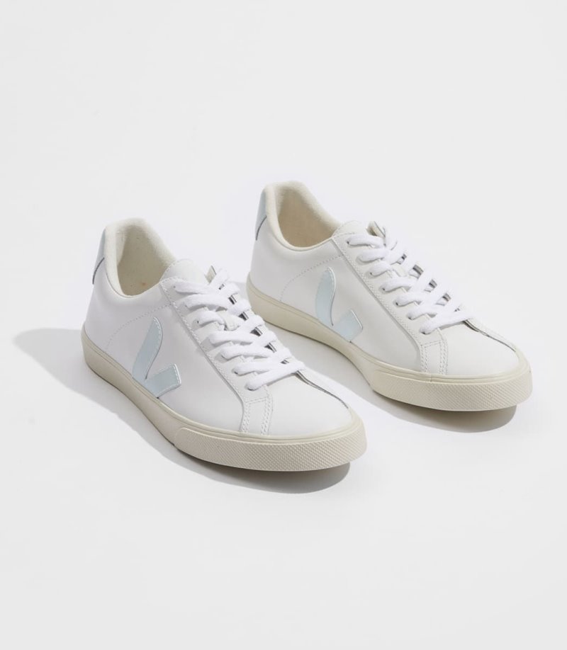 Veja Esplar Leather Patike Muške Bijele Svijetlo Plave | CO66-8546D3