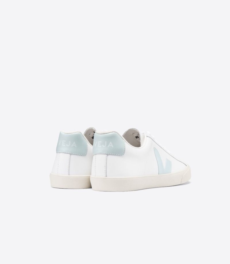 Veja Esplar Leather Patike Muške Bijele Svijetlo Plave | CO66-8546D3