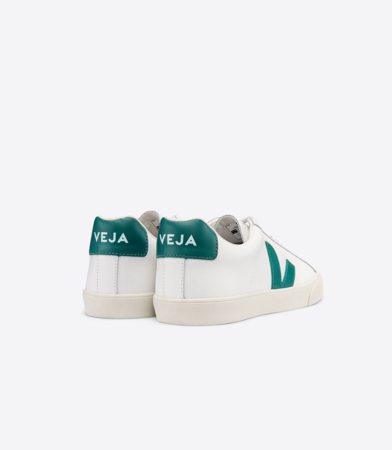 Veja Esplar Leather Patike Ženske Bijele Zelene | JT91-8261B6