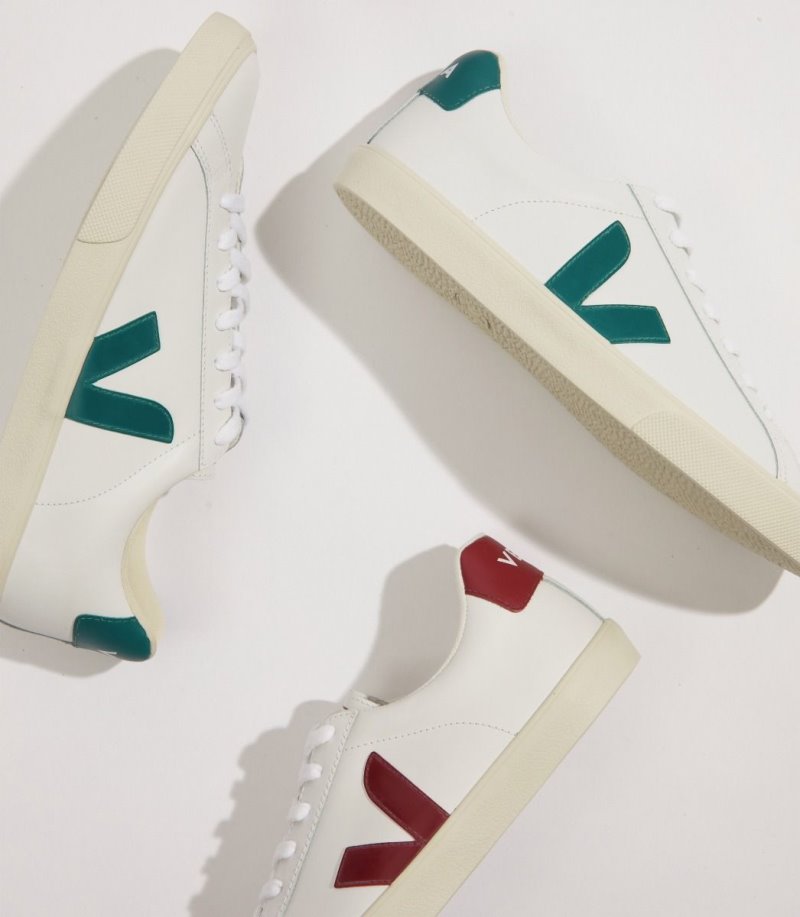 Veja Esplar Leather Patike Ženske Bijele Zelene | JT91-8261B6