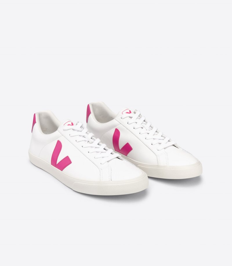 Veja Esplar Leather Patike Ženske Bijele Roze | ZX98-7018A2
