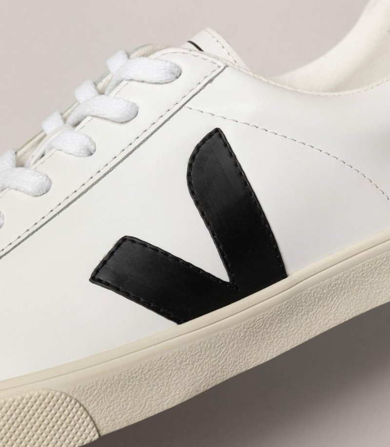 Veja Esplar Leather Patike Ženske Bijele Crne | ME73-0003P2