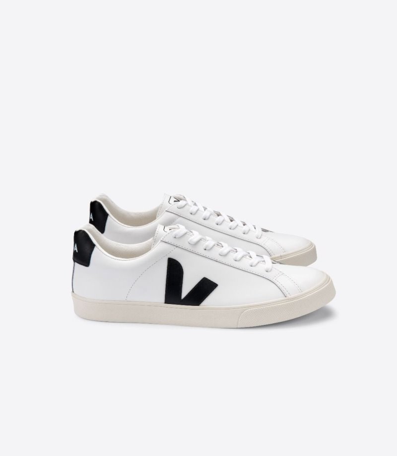 Veja Esplar Leather Patike Ženske Bijele Crne | ME73-0003P2