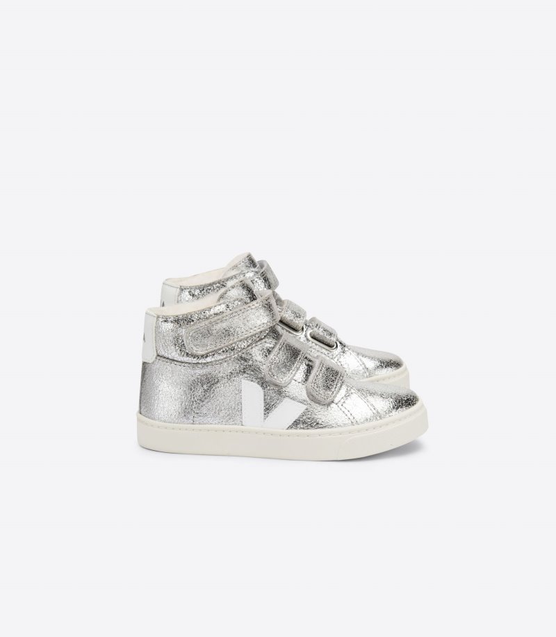 Veja Esplar Mid Fured Suede Patike Dječje Srebrne Bijele | OK52-3982J7