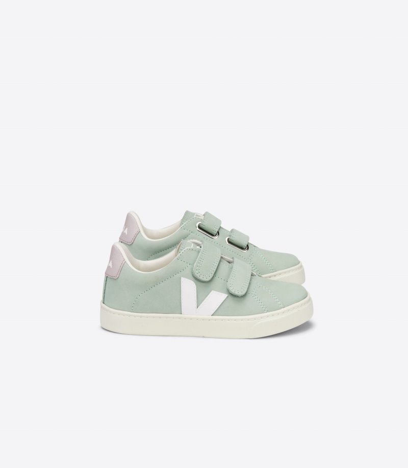 Veja Esplar Nubuck Patike Dječje Svijetlo Zelene Bijele | LD41-1921V6