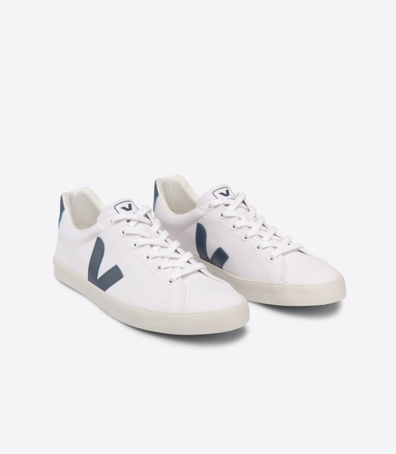 Veja Esplar Se Canvas Patike Ženske Bijele Tamno Zelene | RE91-8201R9