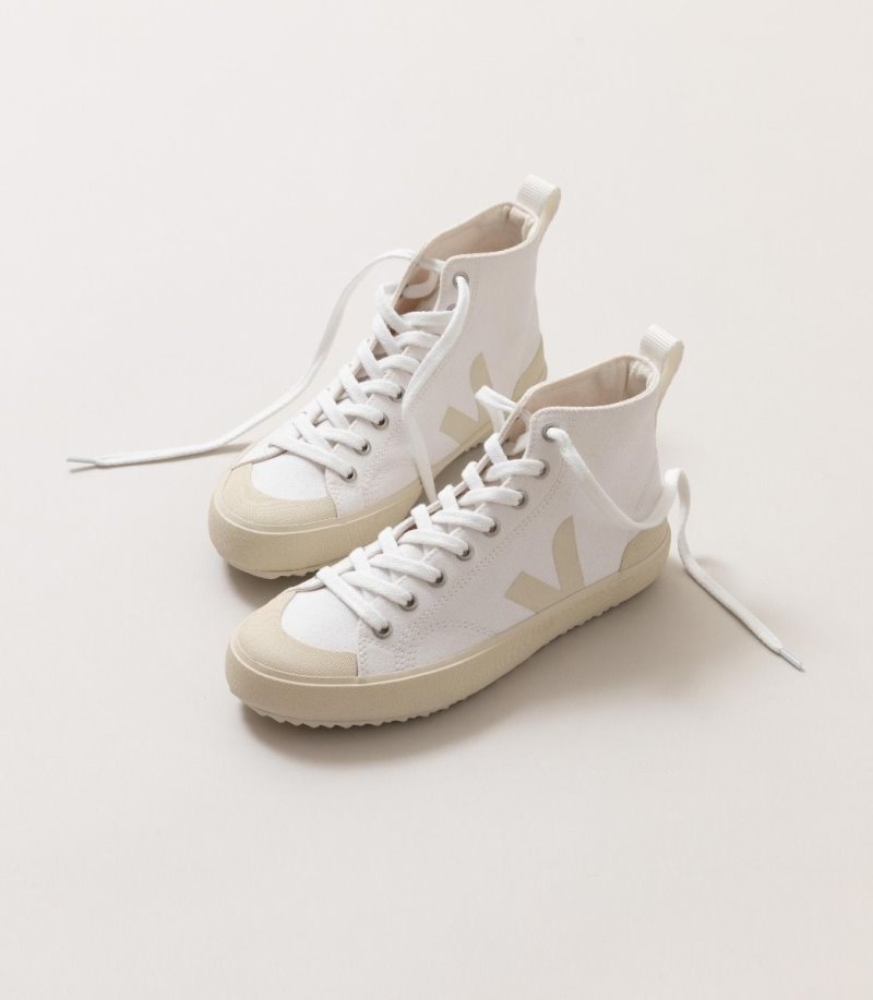 Veja Nova Ht Canvas Patike Ženske Bijele Svijetlo Sive | ZB97-2397S4