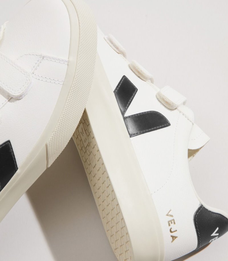 Veja Recife Chromefree Leather Patike Muške Bijele Crne | LC33-4013P4