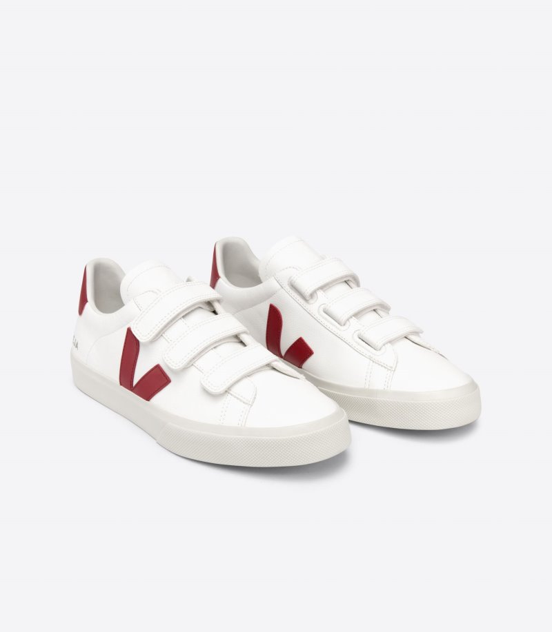 Veja Recife Chromefree Leather Patike Muške Bijele Bordo | BN79-9149O8