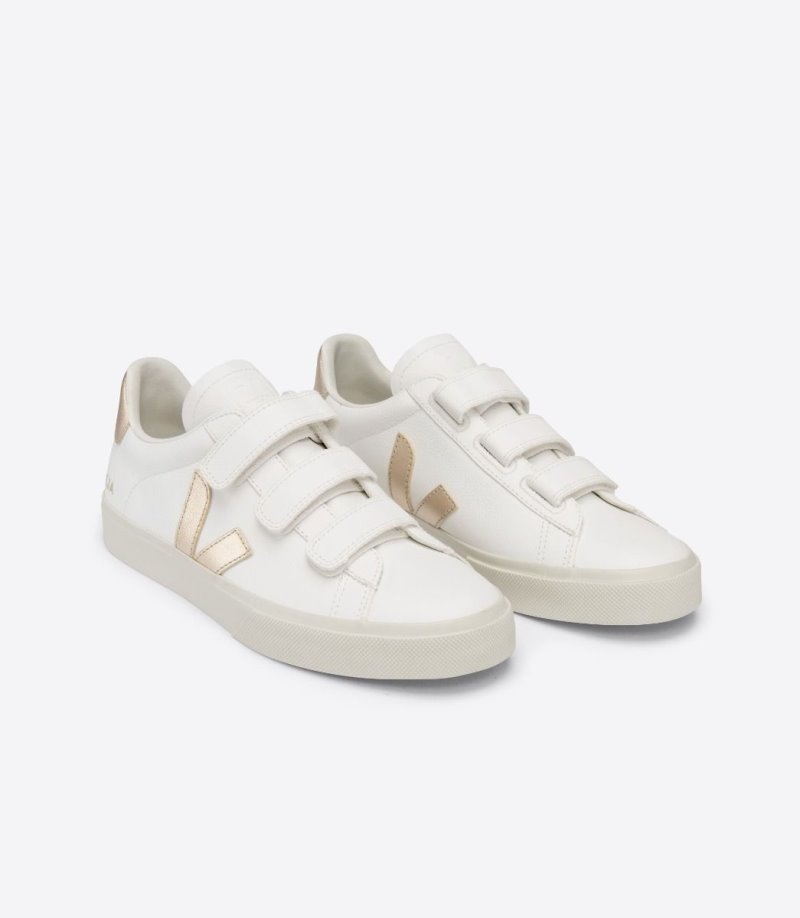 Veja Recife Chromefree Patike Ženske Bijele Zlatne | WG95-0385U9