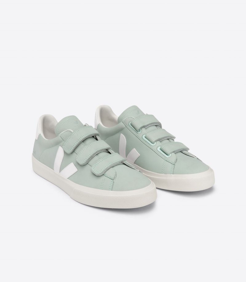 Veja Recife Nubuck Patike Ženske Svijetlo Zelene Bijele | OL76-1376H4