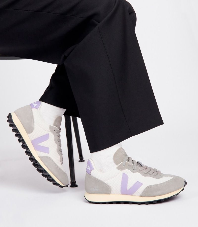 Veja Rio Branco Hexamesh Gravel Patike Ženske Sive Bijele Ljubičaste | NC95-1005O1