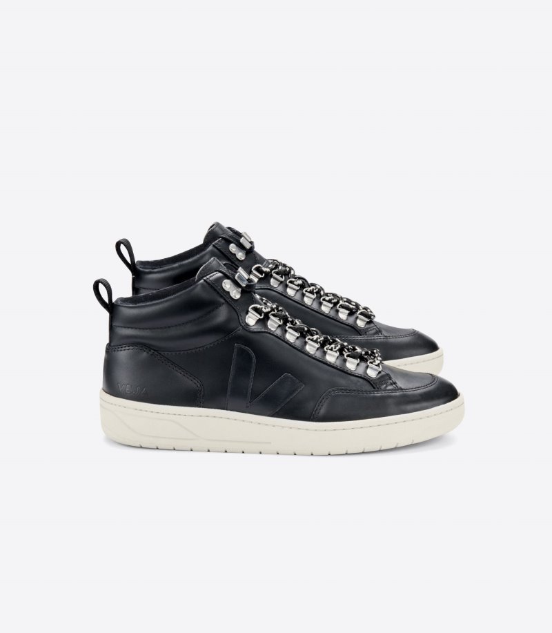 Veja Roraima Leather Patike Muške Crne Srebrne | FQ49-8289L0